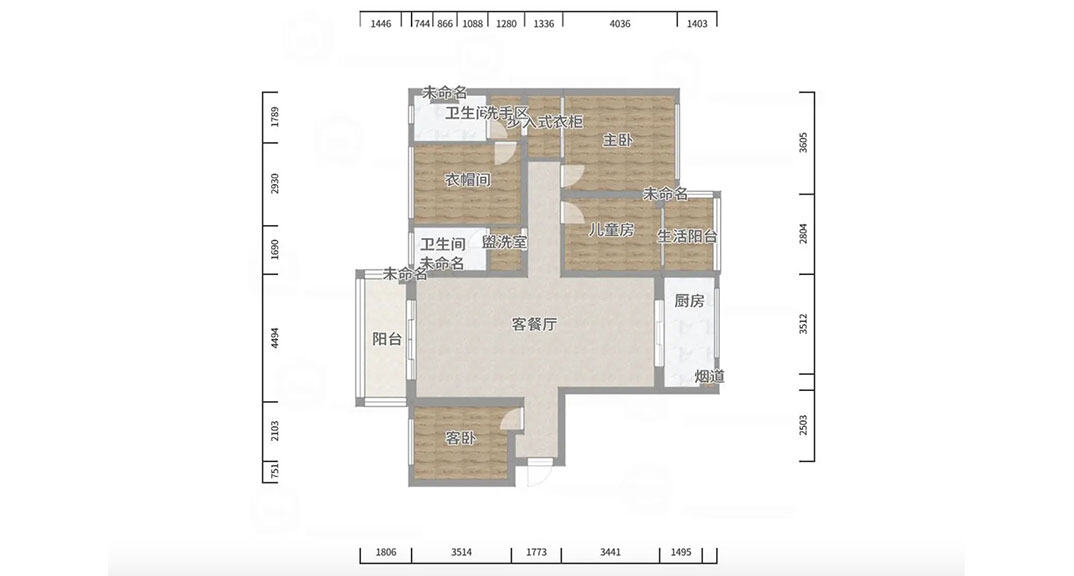 御苑小區(qū)137㎡三室二廳戶型平面布局圖.jpg